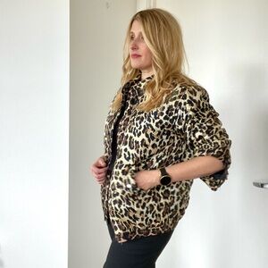 Vintage Animal Print Puffer